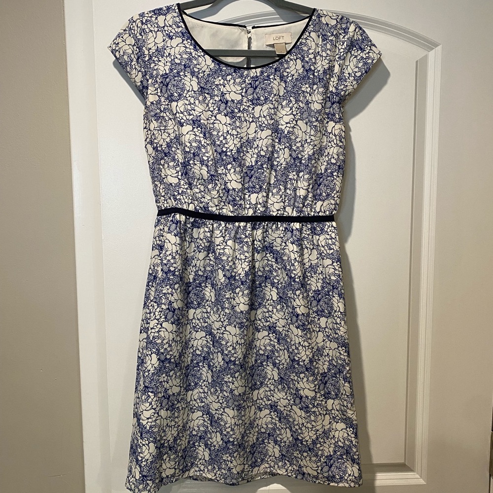 The Loft Floral Midi Dress - Size 0